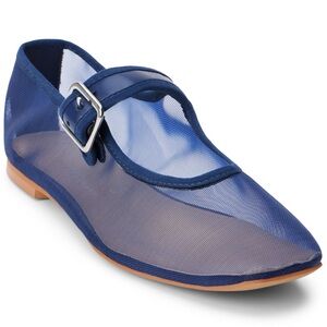 NWT COCONUTS by Matisse blue mesh square-Toe Mary Jane Ballet Flat sz 7.5